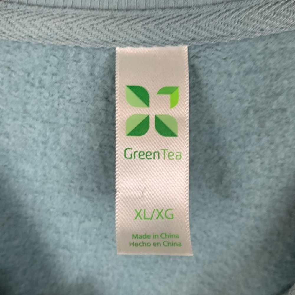 Green Tea Tru colored long sleeved sweatshirt size XL. Green/grey/white - Picture 5 of 7
